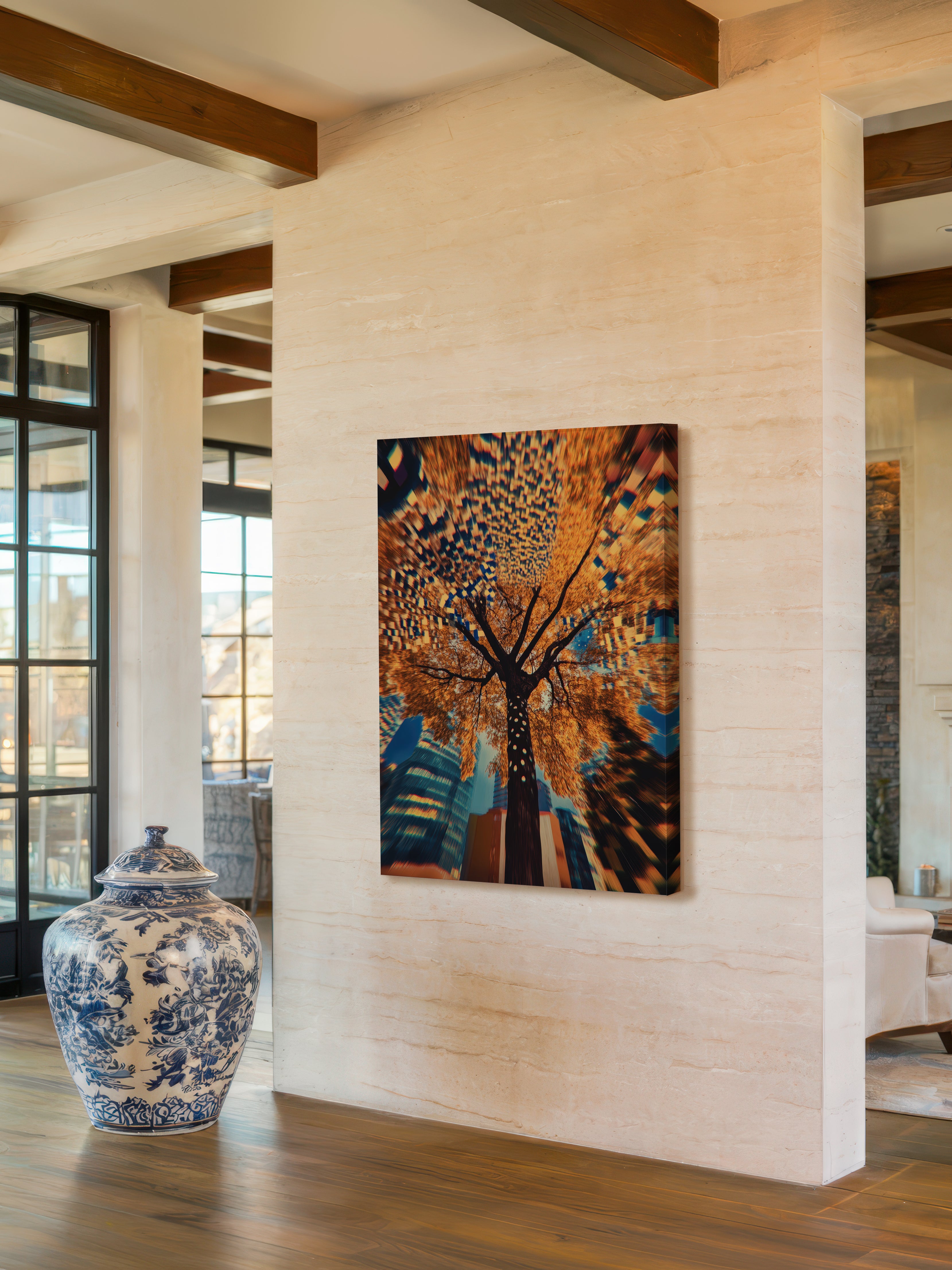 City Tree – Surreal Urban Nature Contrast Wall Art 318
