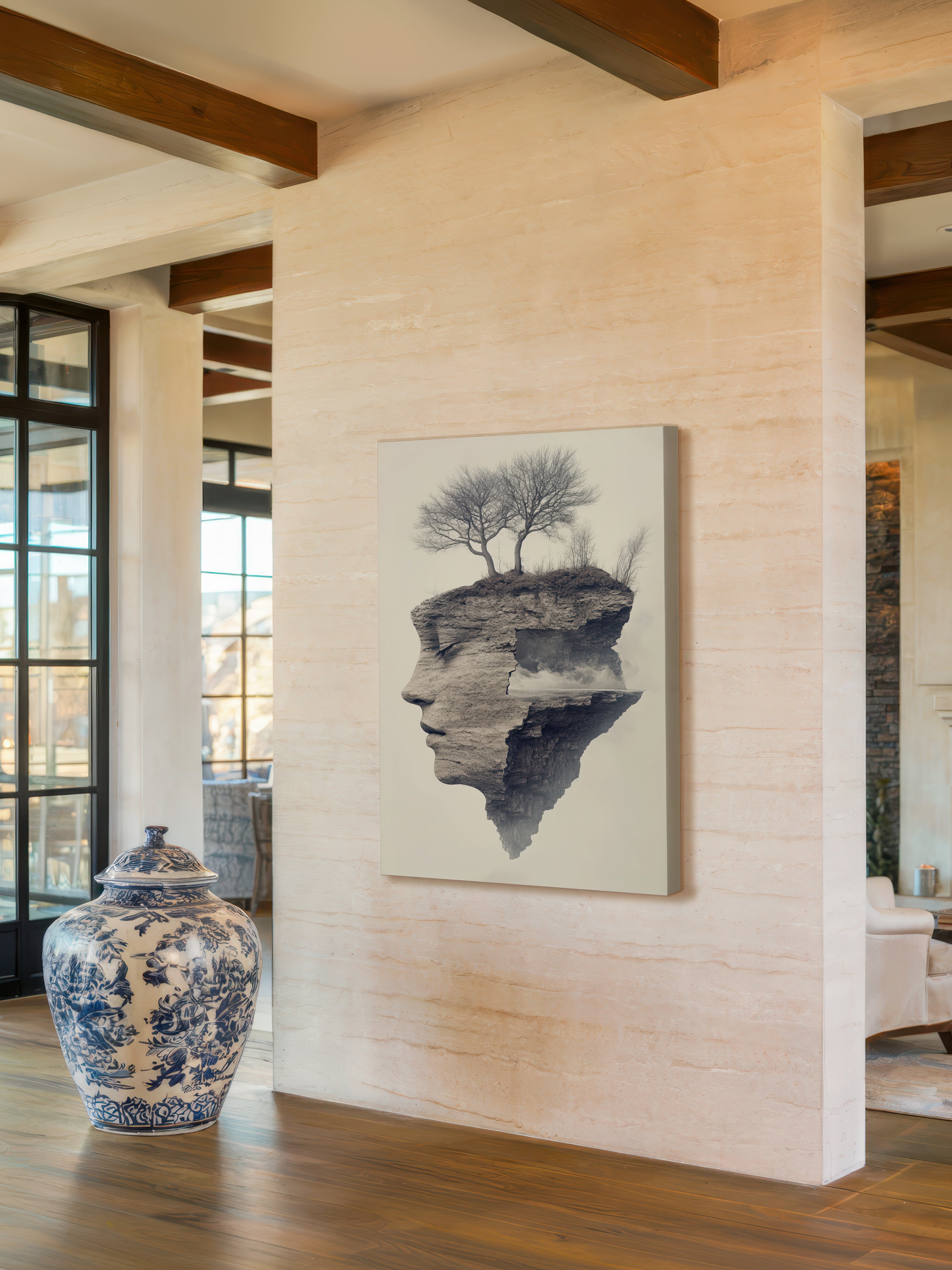 Conceptual Landscape Face – Surreal Landscape Wall Art 104