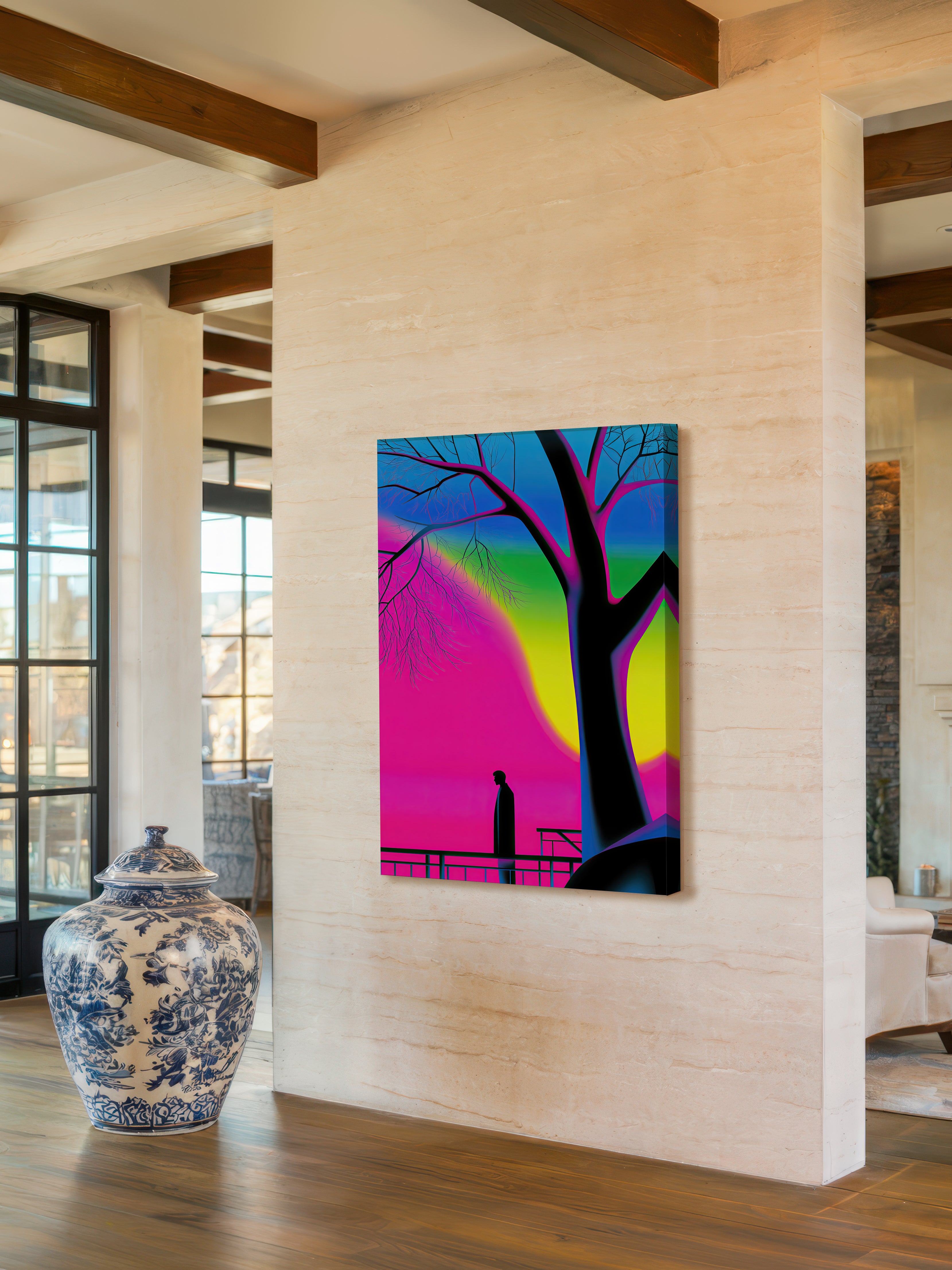 Graphic Silhouette – Surreal Minimalist Figure Wall Art 203