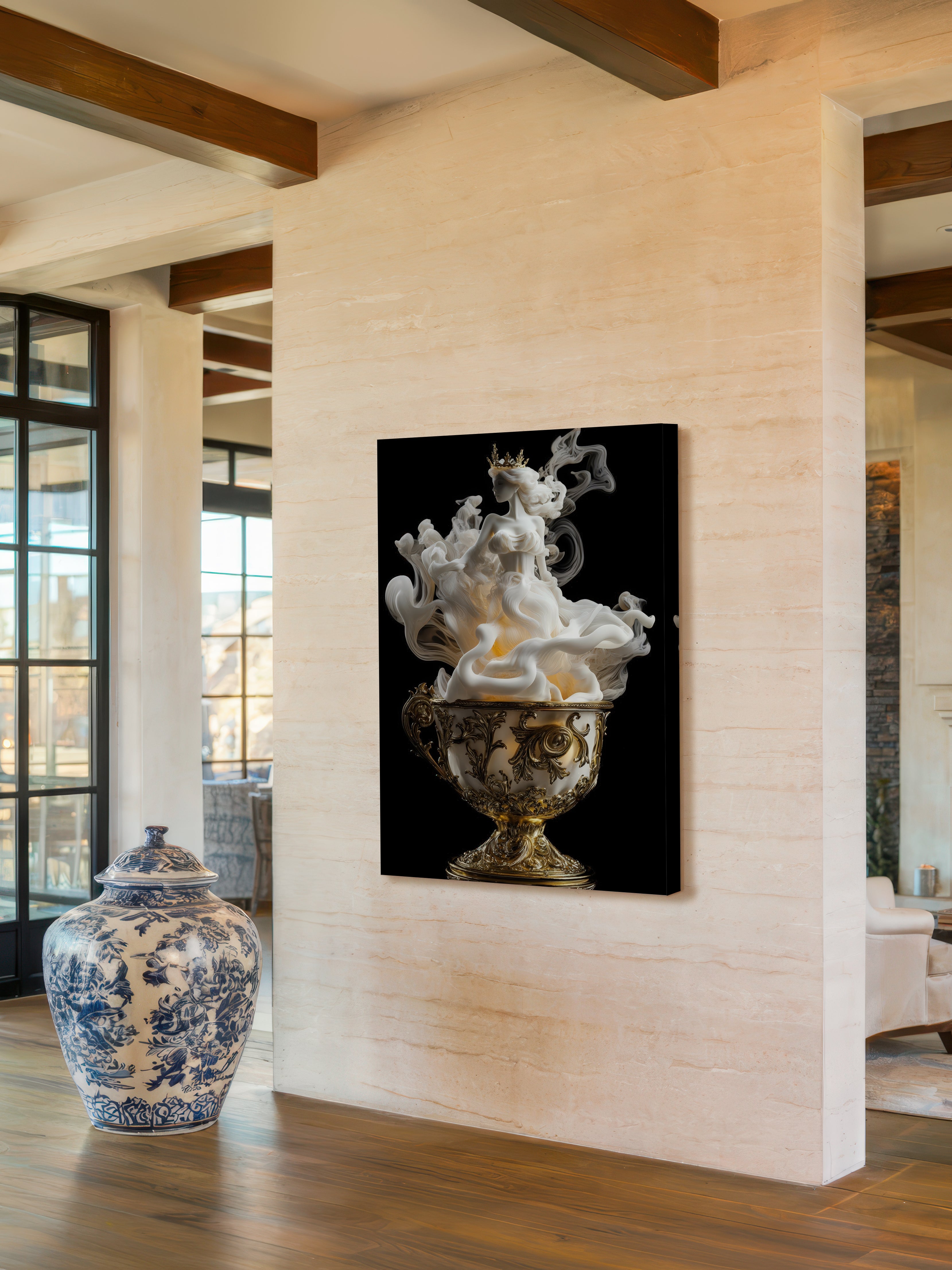 Surreal Teacup Figure – Surreal Whimsical Wall Art 144