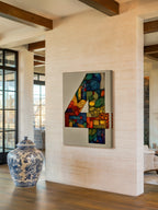 Mosaic Number Four – Surreal Graphic Symbol Wall Art 246
