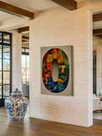 Mosaic Number Zero – Surreal Graphic Symbol Wall Art 251