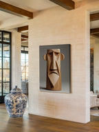 Wooden Face Sculpture – Surreal Sculptural Wall Art 101
