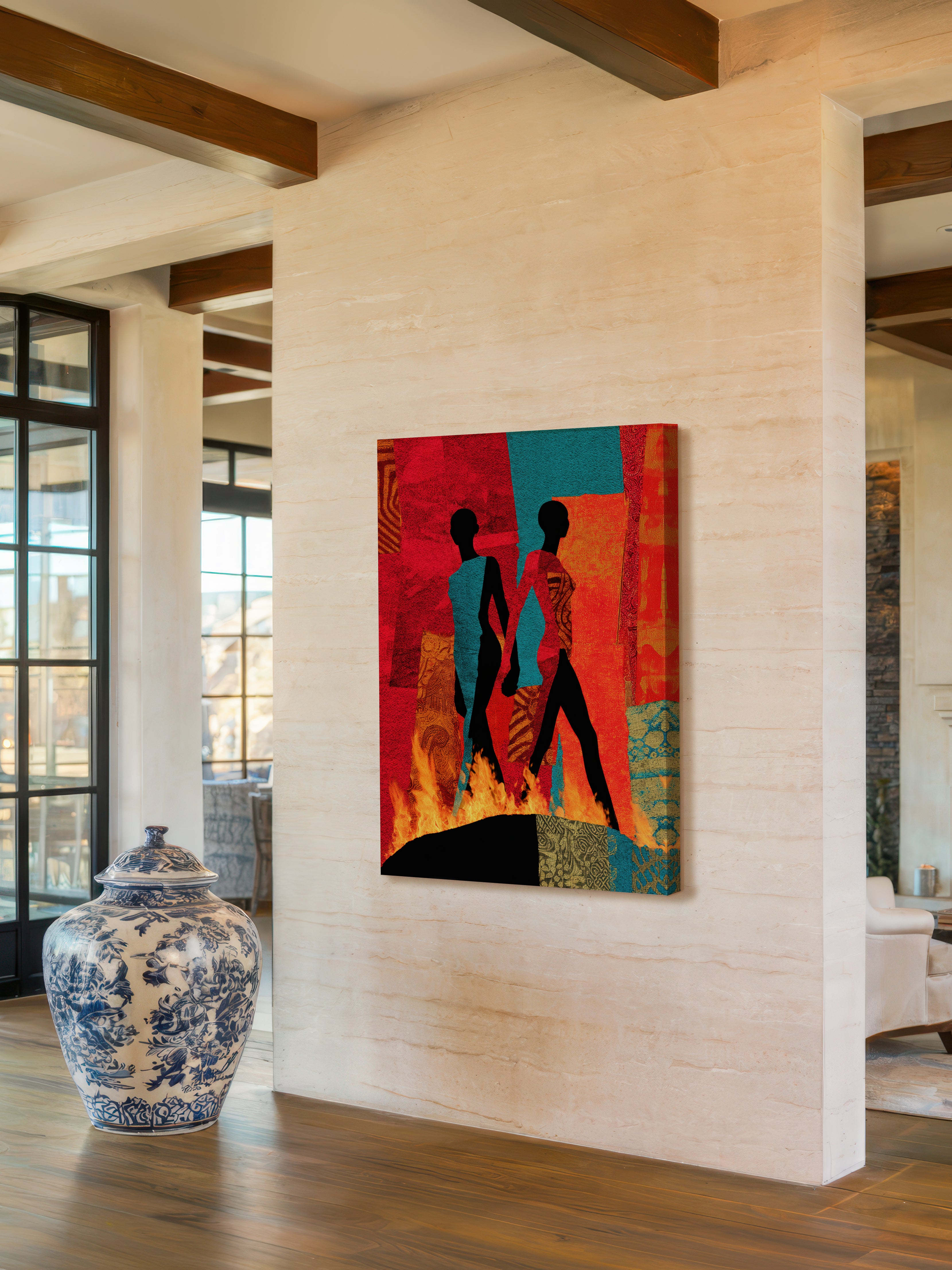 Modern Abstract Silhouettes – Surreal Figure Study Wall Art 242
