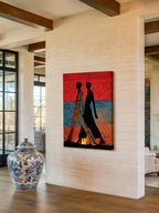 Graphic Minimalist Figures – Surreal Abstract Duo Wall Art 241