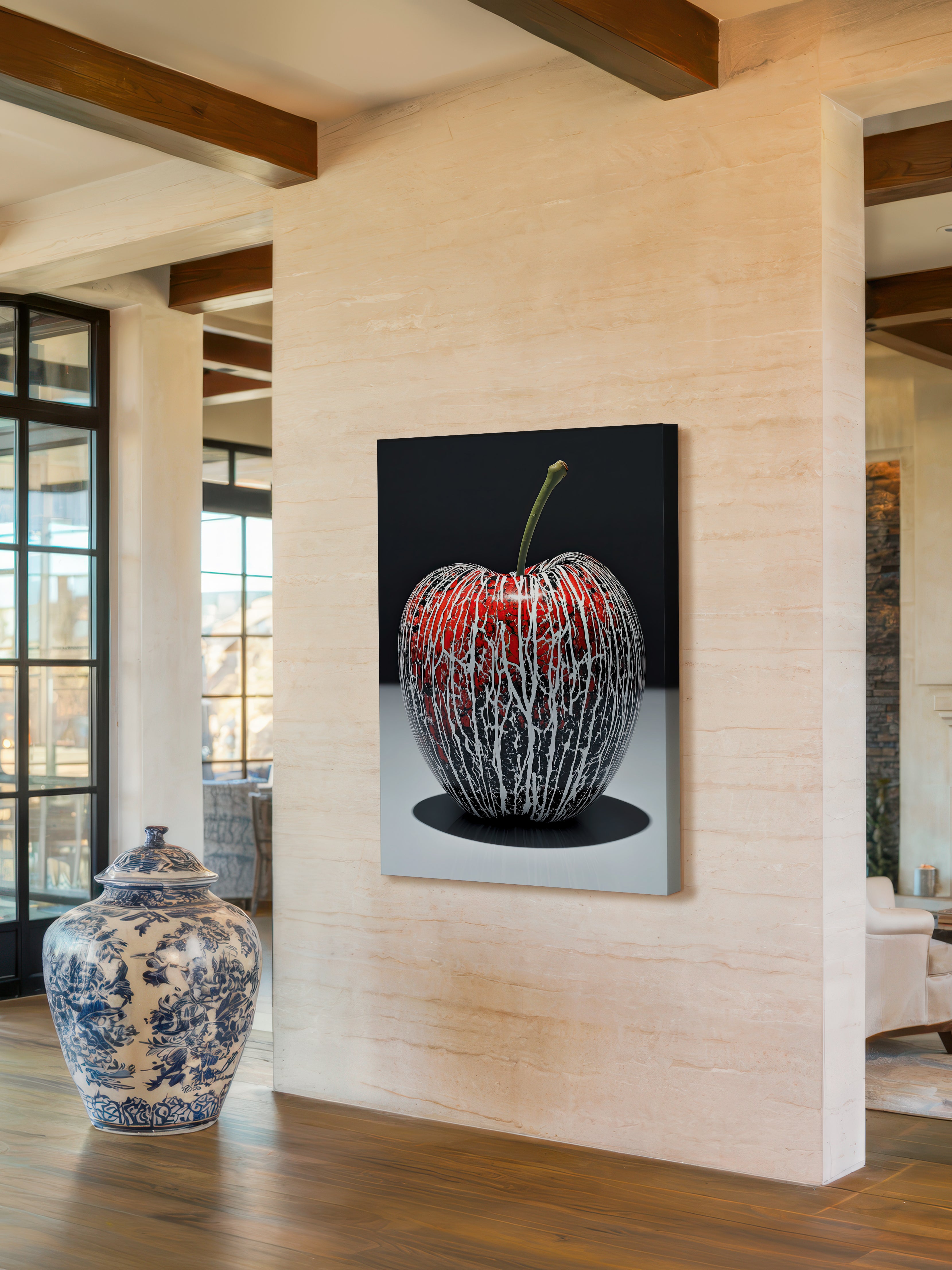 Liquid Heart – Surreal Dark Organic Abstract Wall Art 285