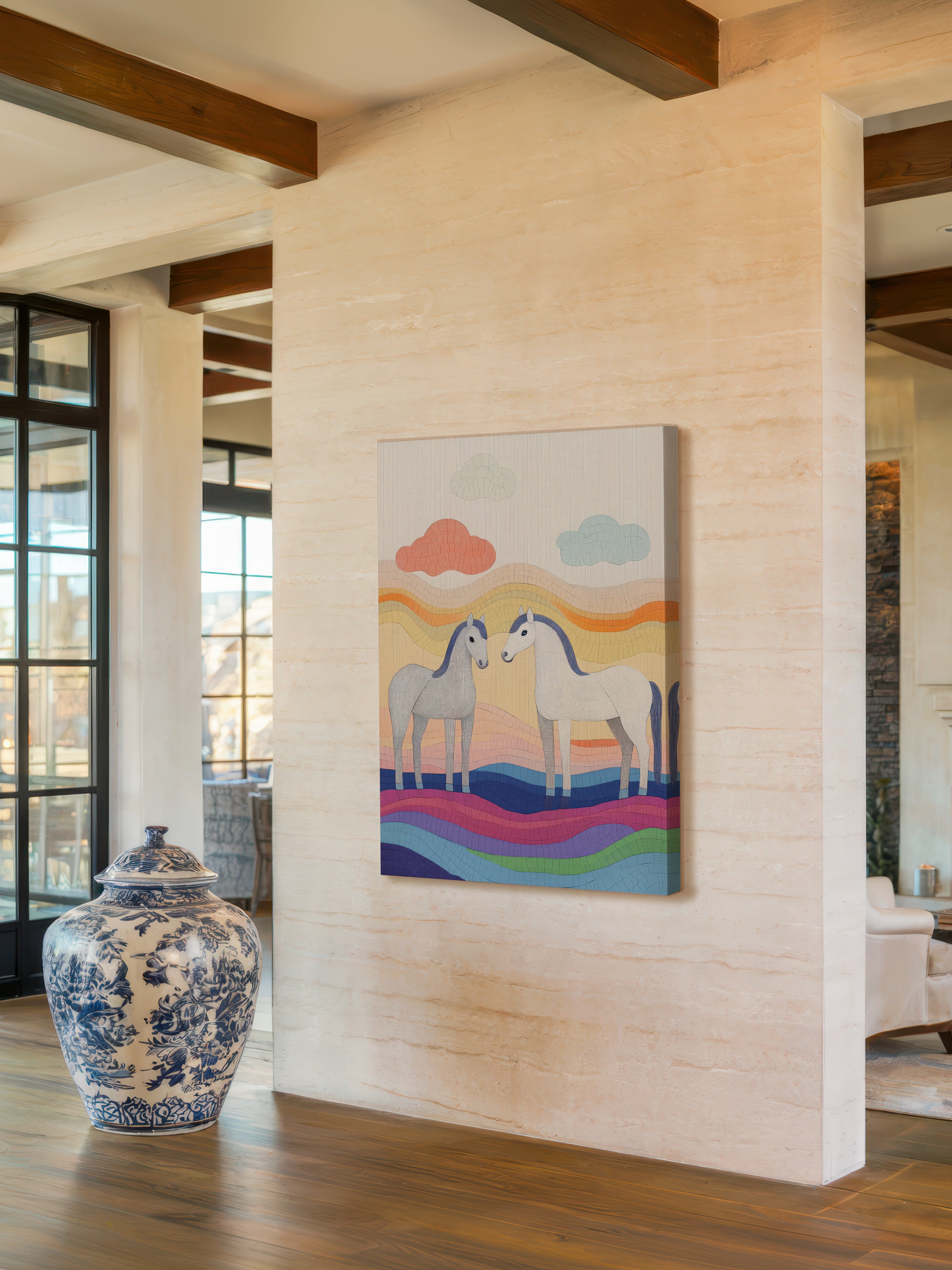 Whimsical Horse Art – Surreal Animal Wall Art 100