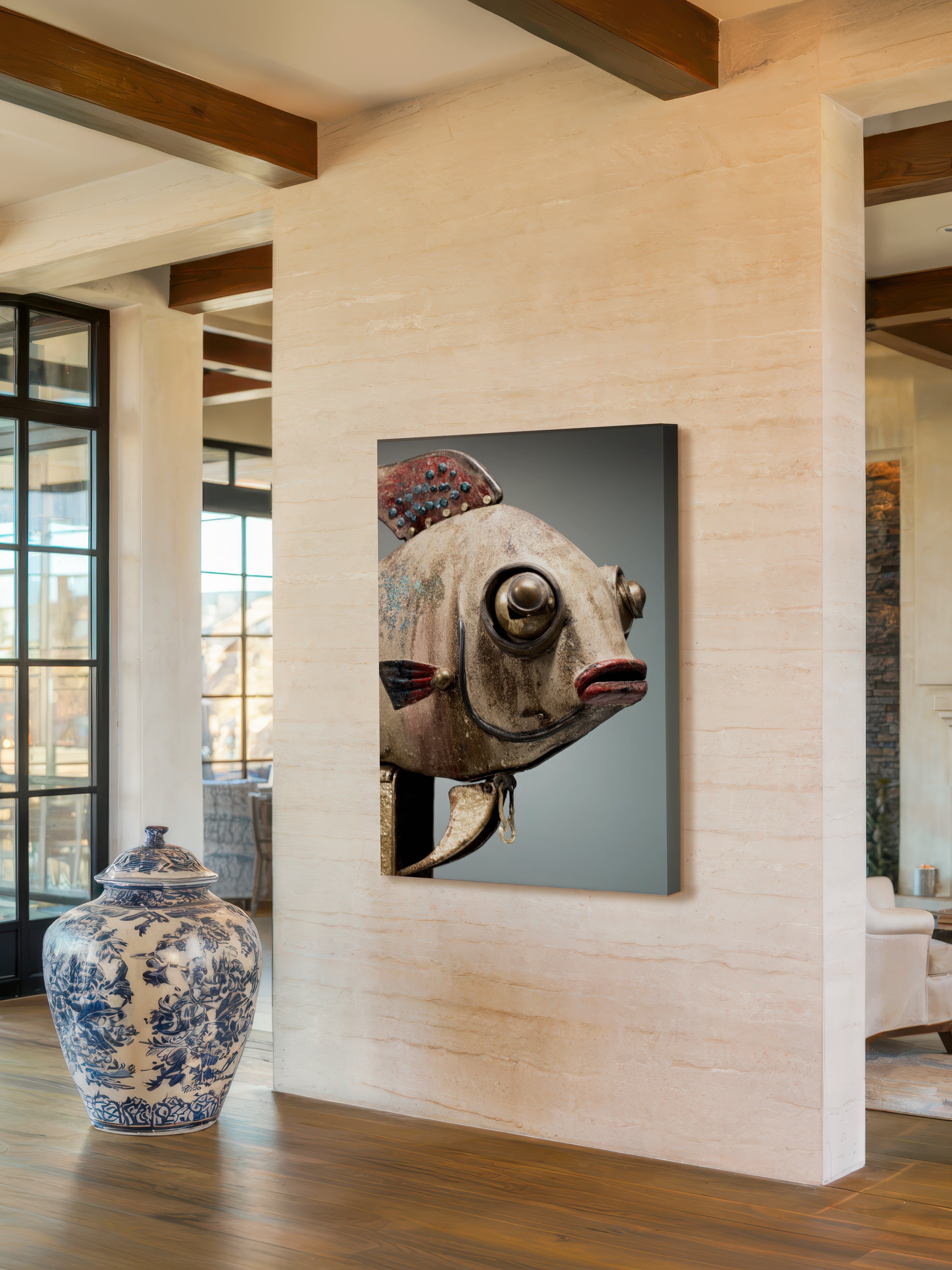 Rustic Fish – Surreal Weathered Marine Wall Art 365