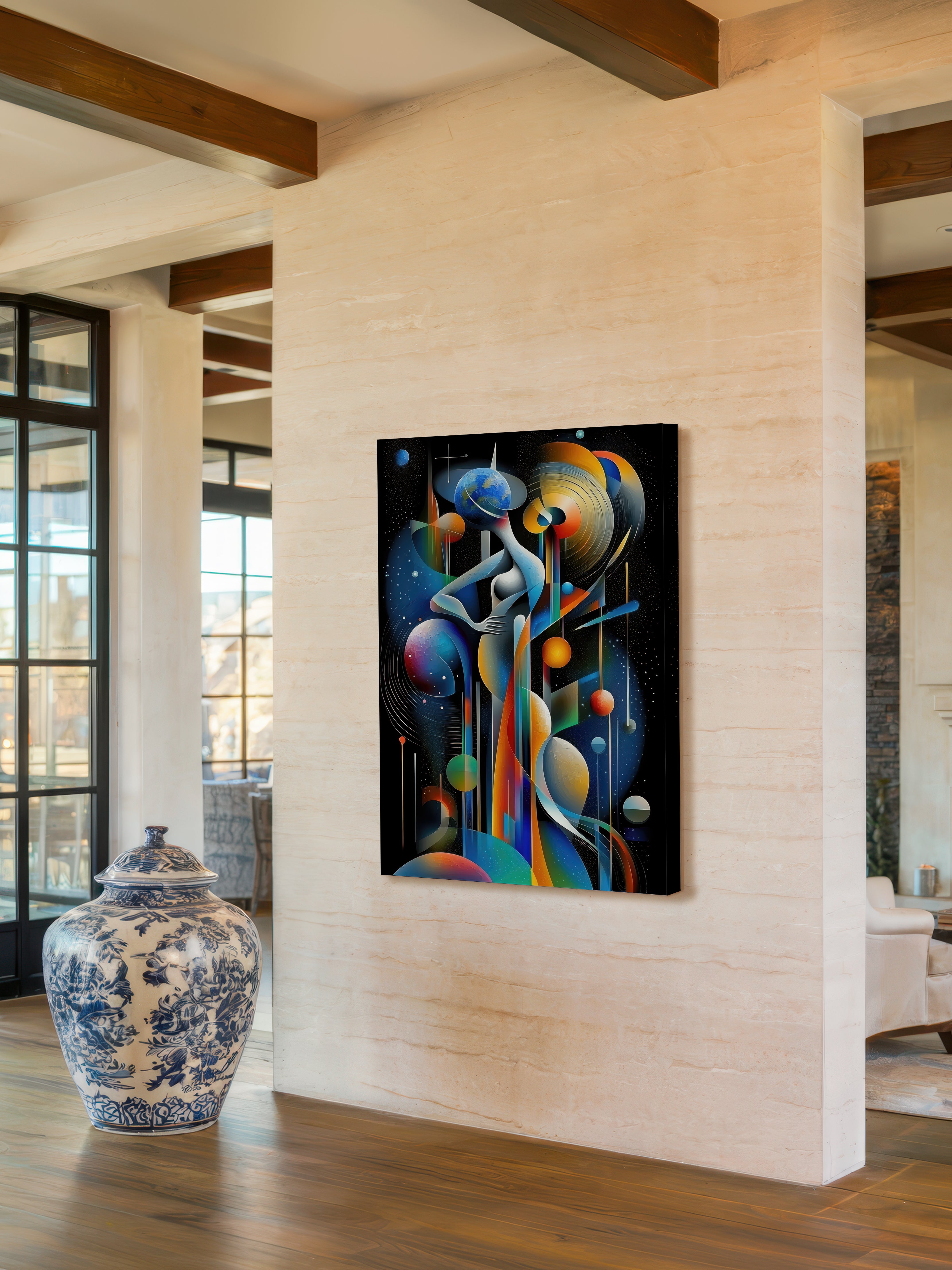 Abstract Space Figure – Surreal Cosmic Wall Art 133