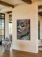 Psychedelic Liquid Portrait – Surreal Fluid Figure Wall Art 309