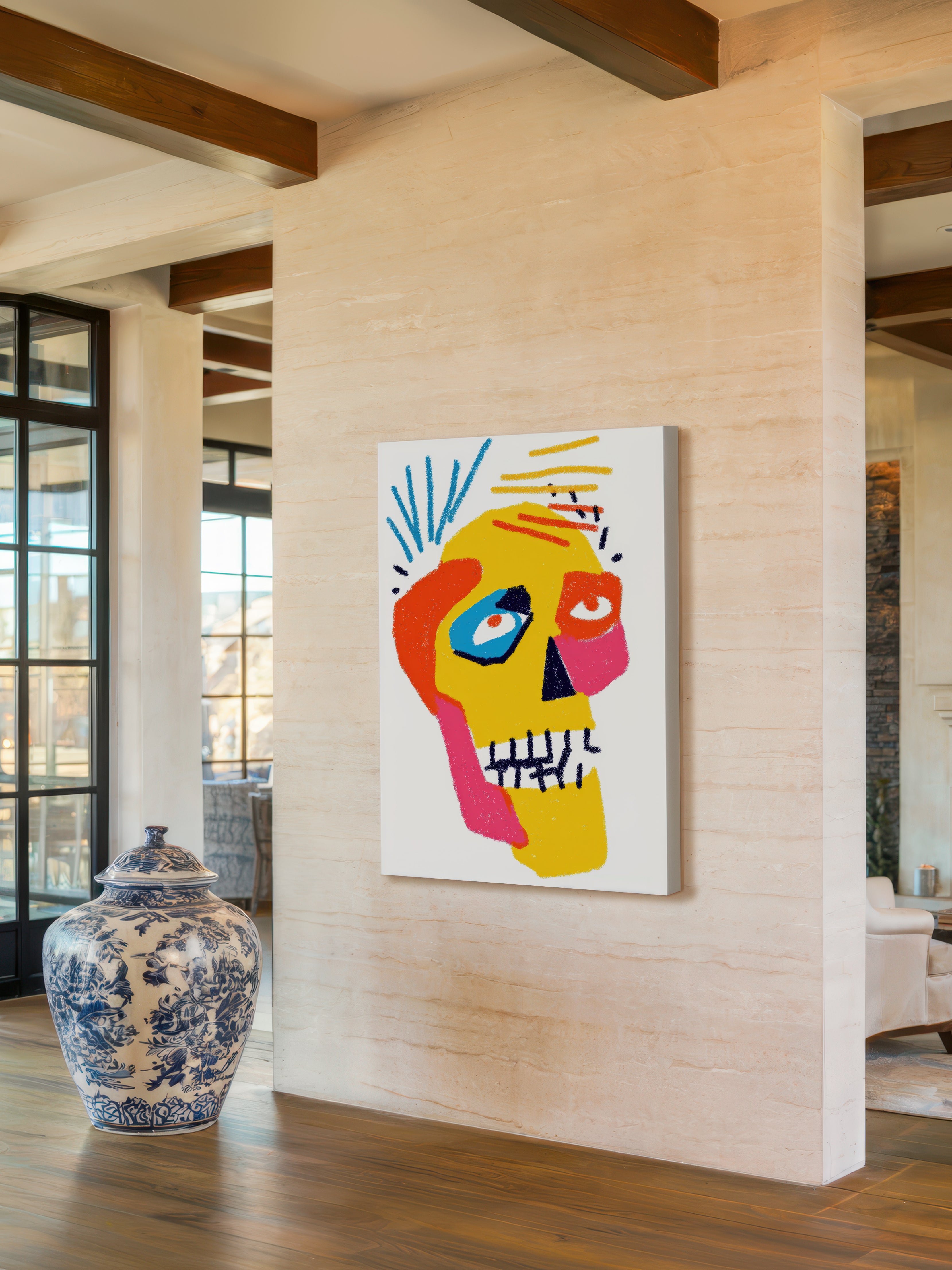 Vivid Mind – Surreal Graphic Pop Skull Wall Art 256