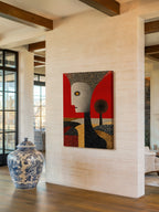 Folk Surreal Figure – Surreal Folk Art Wall Art 098