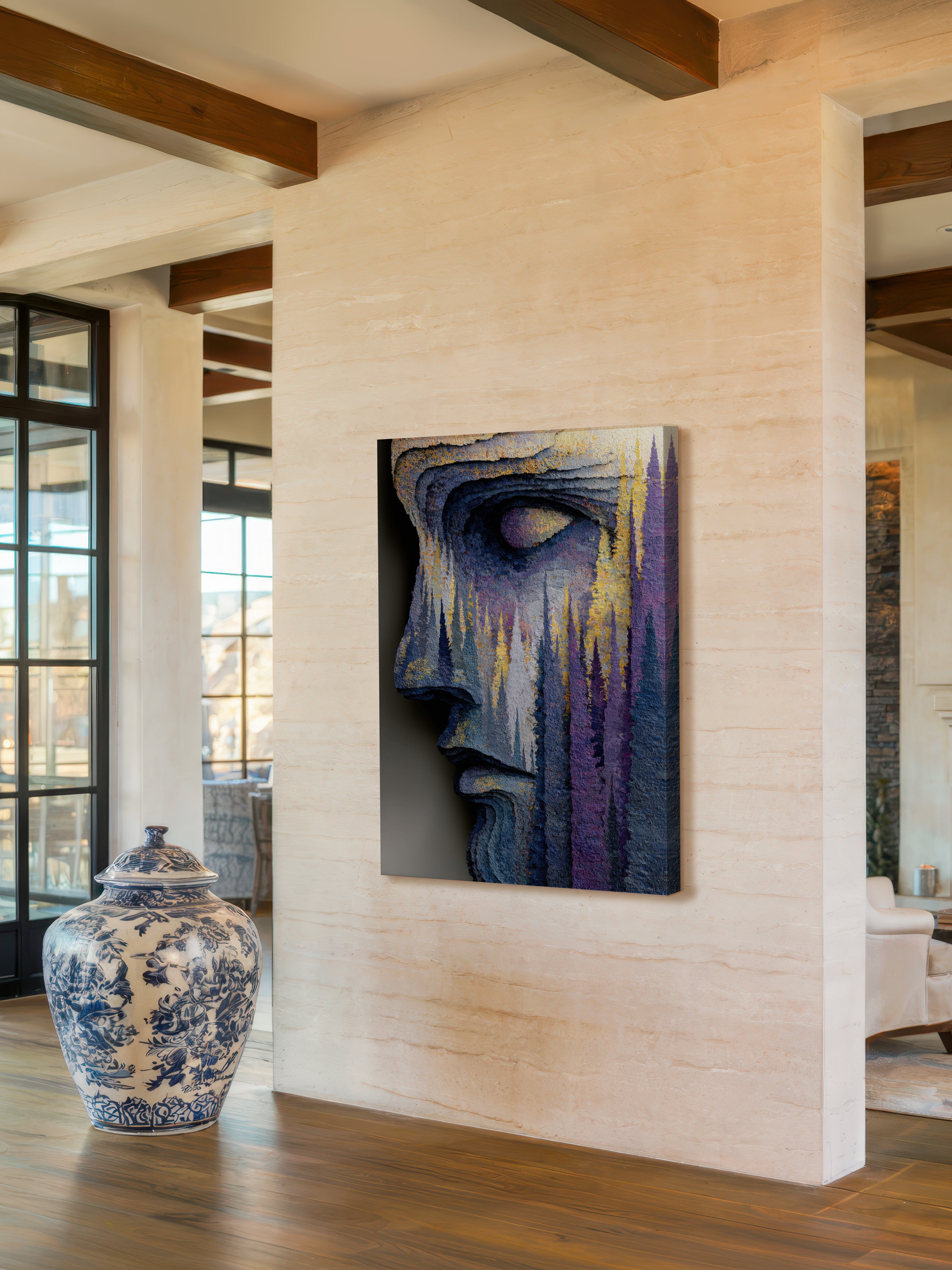 Forest Profile – Surreal Nature Abstract Portrait Wall Art 260