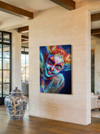 Vibrant Masquerade – Surreal Colorful Carnival Wall Art 349