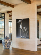 Ethereal Echo – Surreal Minimalist Greyhound Sculpture Wall Art 195