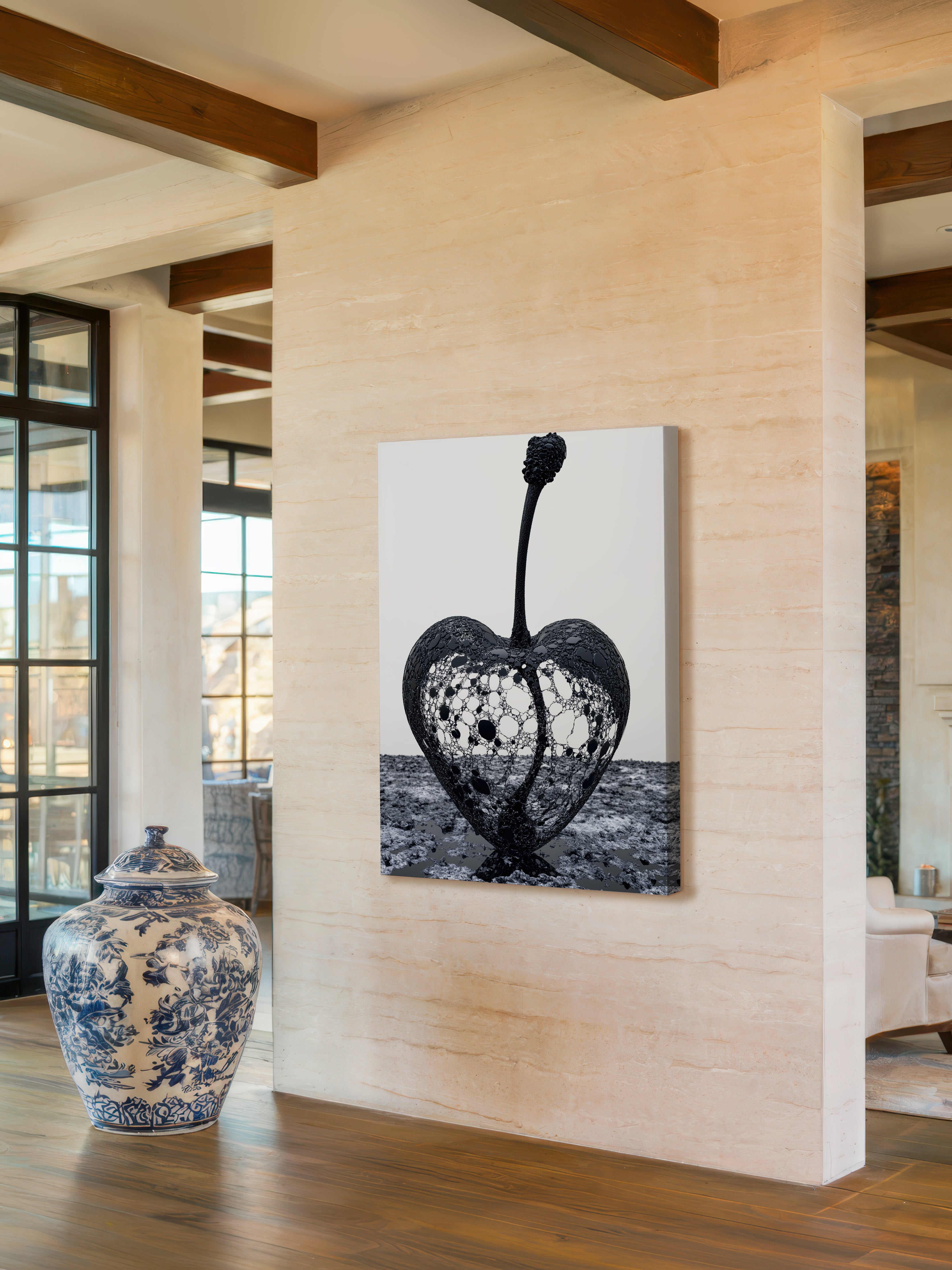 Lattice Fruit – Surreal Sculptural Botanical Abstract Wall Art 284