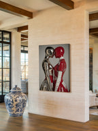 Sculptural Couple Art – Surreal Romantic Wall Art 096