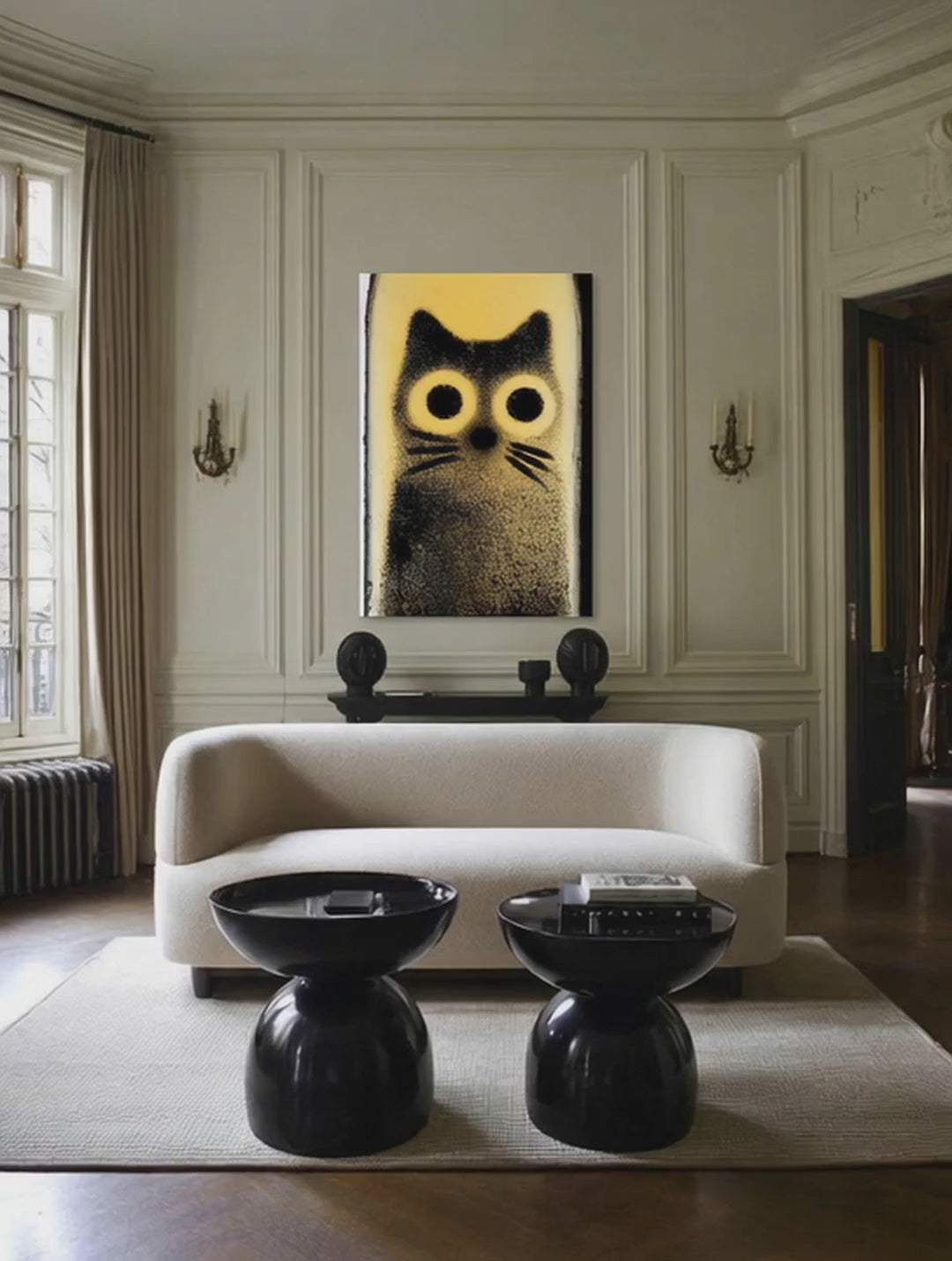 Bottle Cat – Surreal Whimsical Cat Bottle Wall Art 450