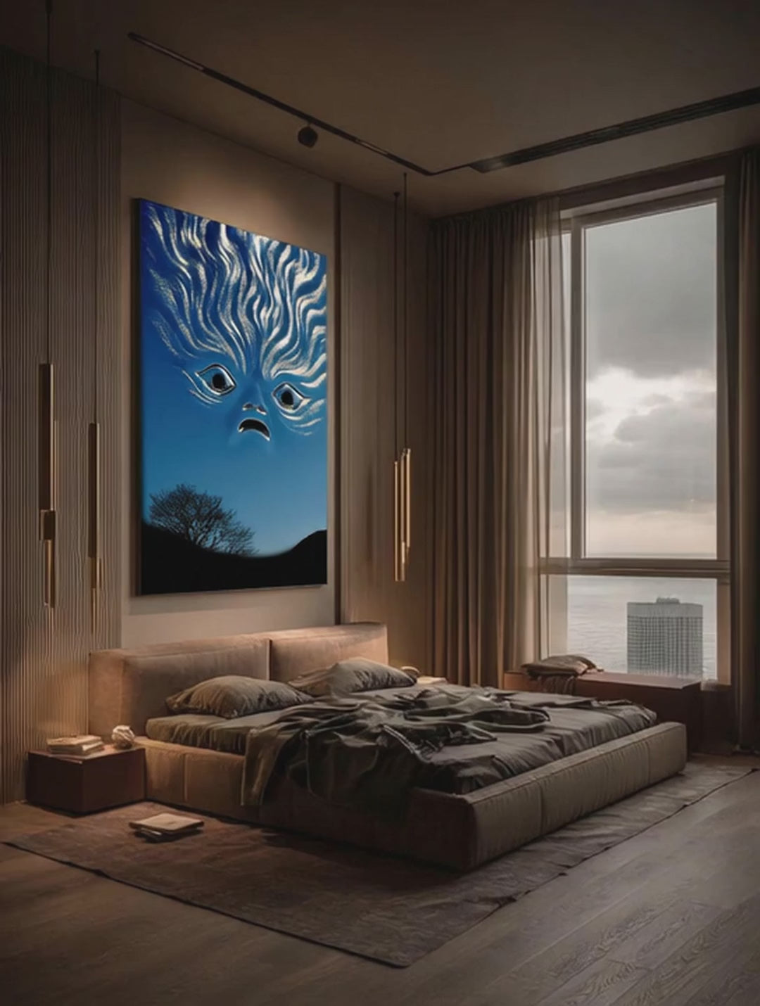 Storm Thoughts – Surreal Chrome Landscape Wall Art 582
