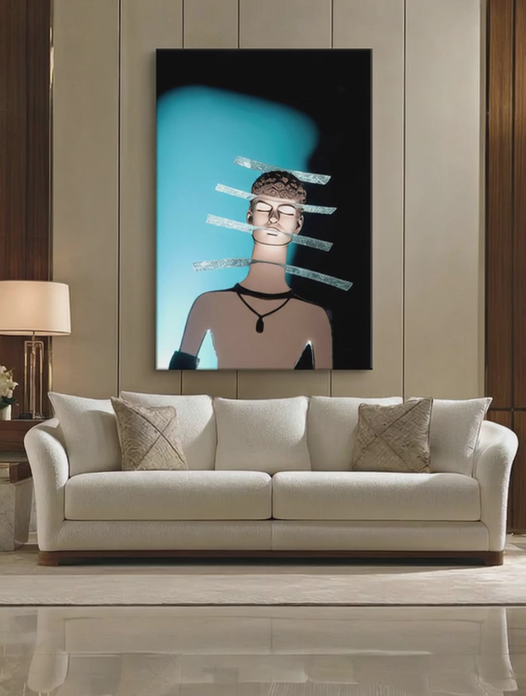 Modern Surreal Bust – Surreal Sculptural Wall Art 092