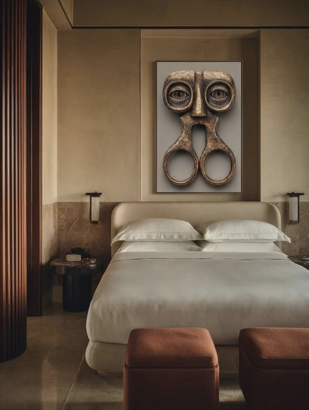 Scissors Face – Surreal Conceptual Wall Art 057