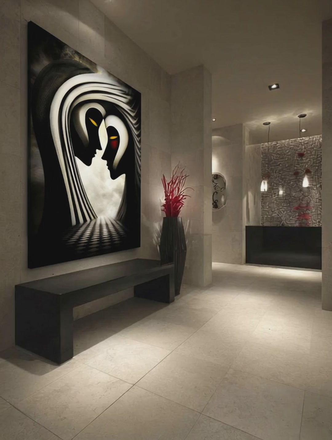 Eternal Echo – Surreal Dreamlike Silhouette Wall Art 526