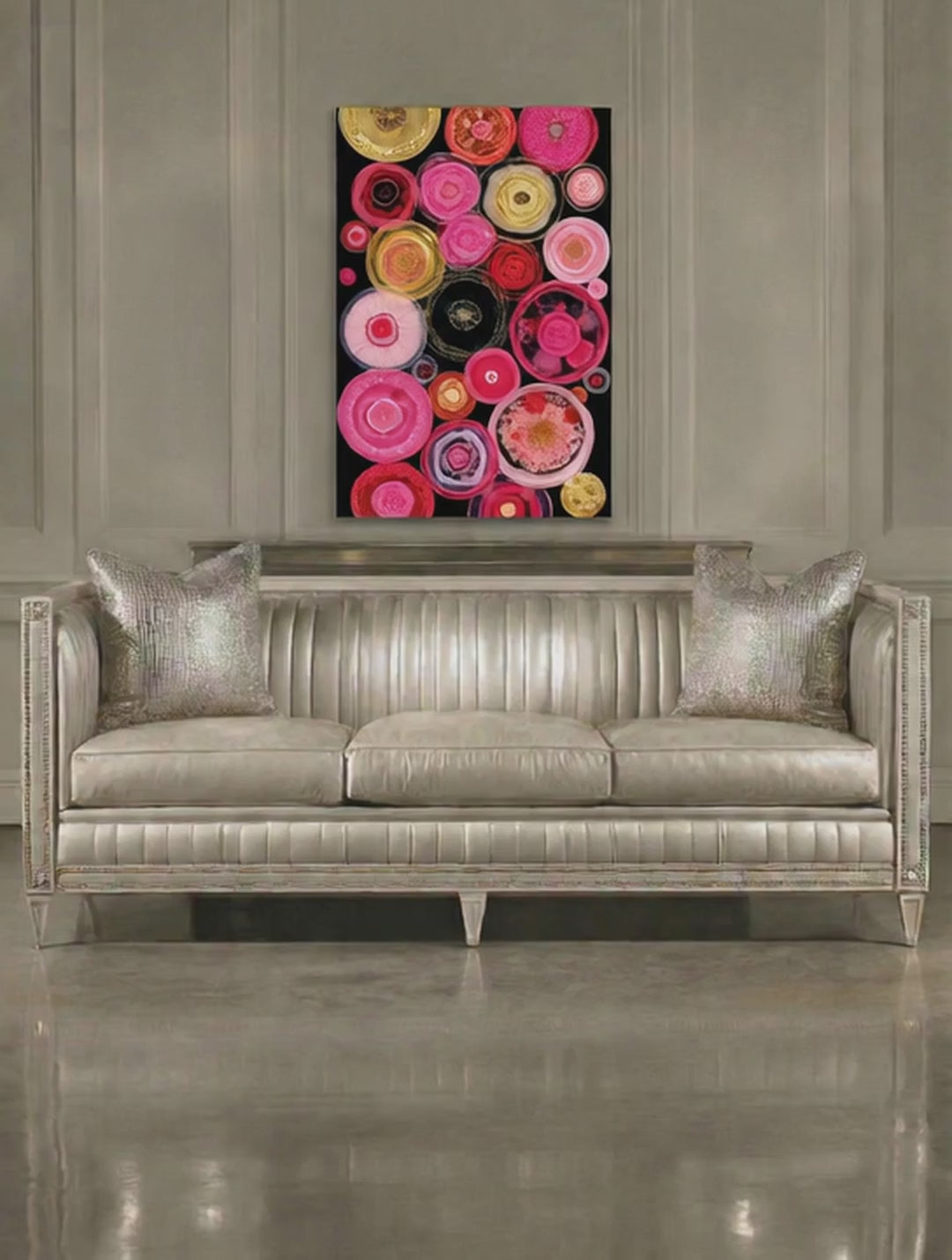 Pink Rounds – Surreal Abstract Floral Botanical Wall Art 443