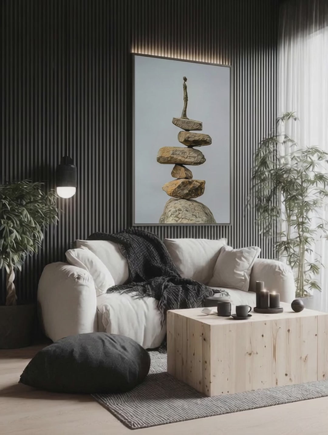 Figure and Stone Art – Surreal Sculptural Wall Art 099