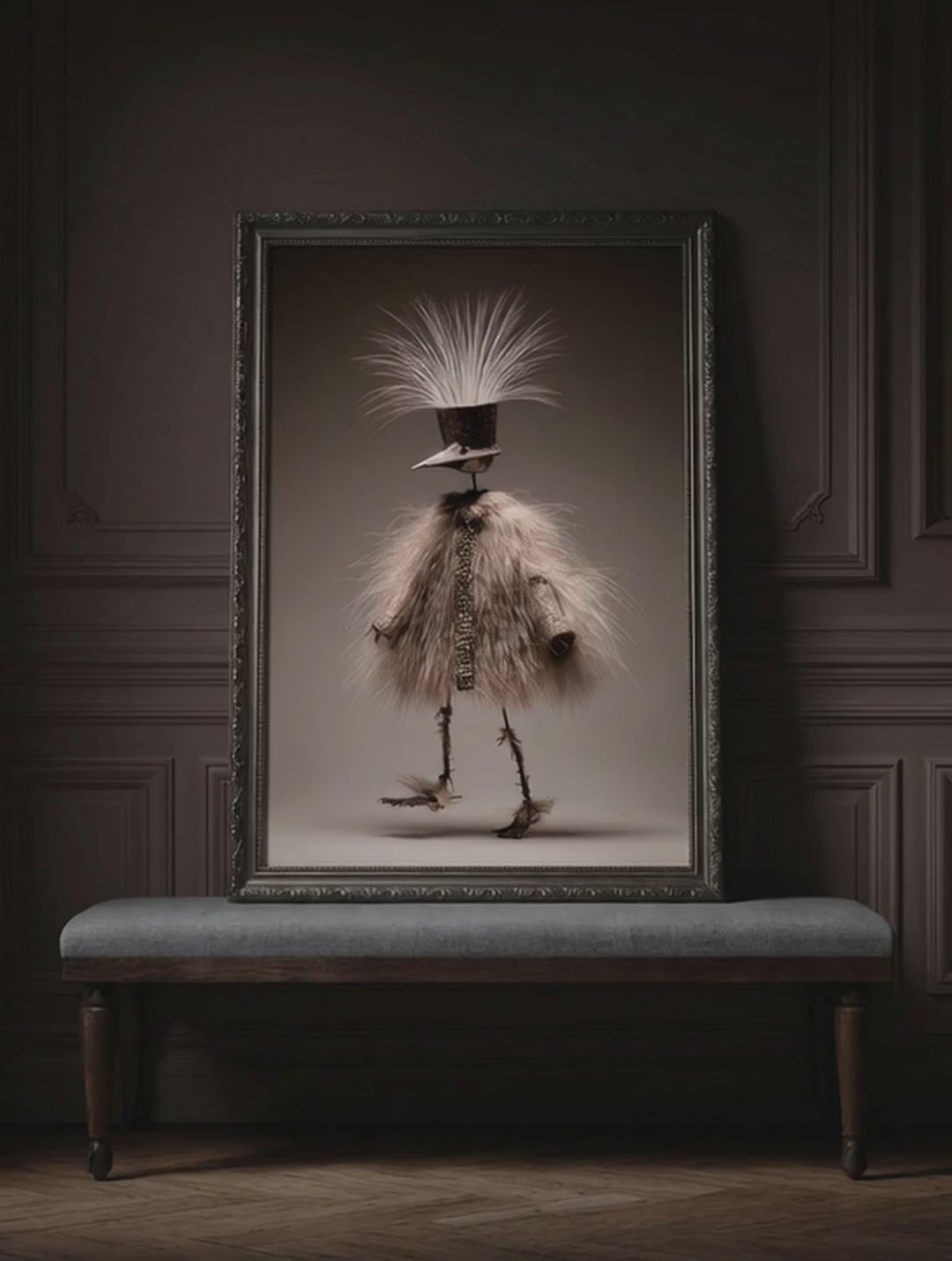 Avian Nomad – Surreal Folk Sculpture Bird Wall Art 418