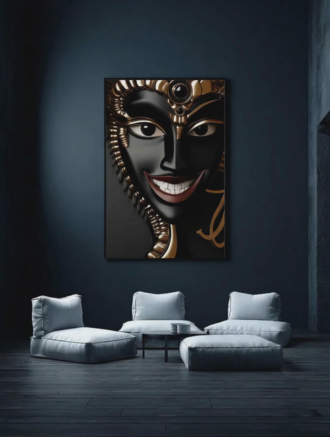 Midnight Radiance – Surreal Gilded Glamour Wall Art 468