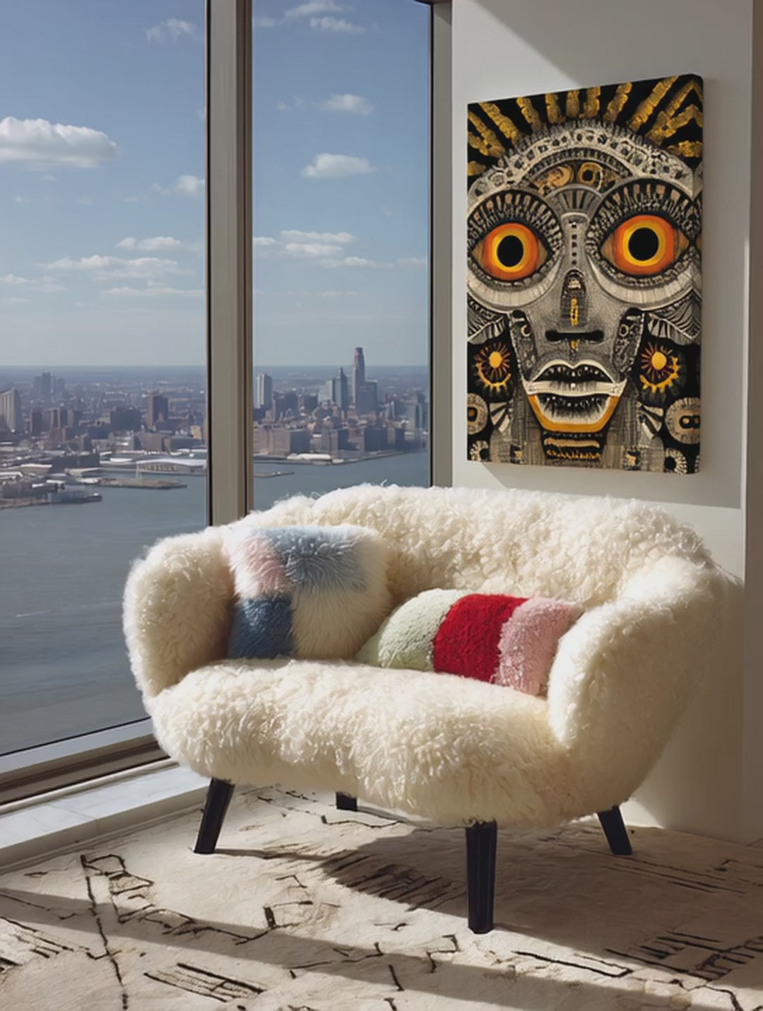 Tribal Face Illustration – Surreal Tribal Wall Art 088