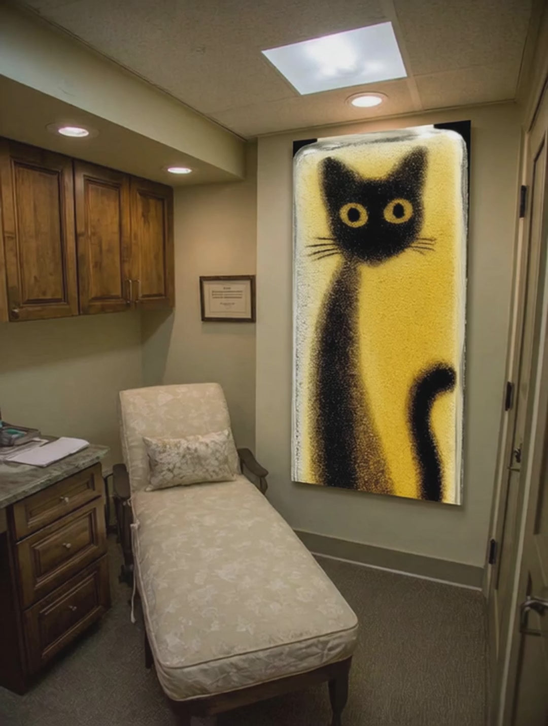Cat in Amber – Surreal Whimsical Cat Portrait Wall Art 449