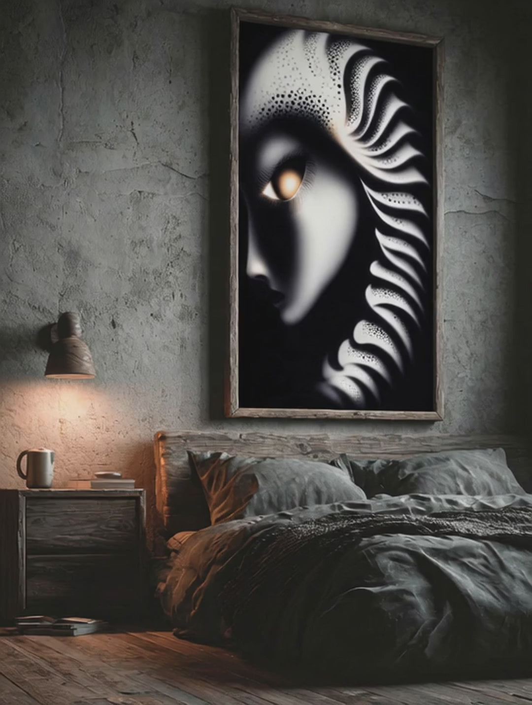 Amber Gaze – Surreal Contemporary Portrait Wall Art 510
