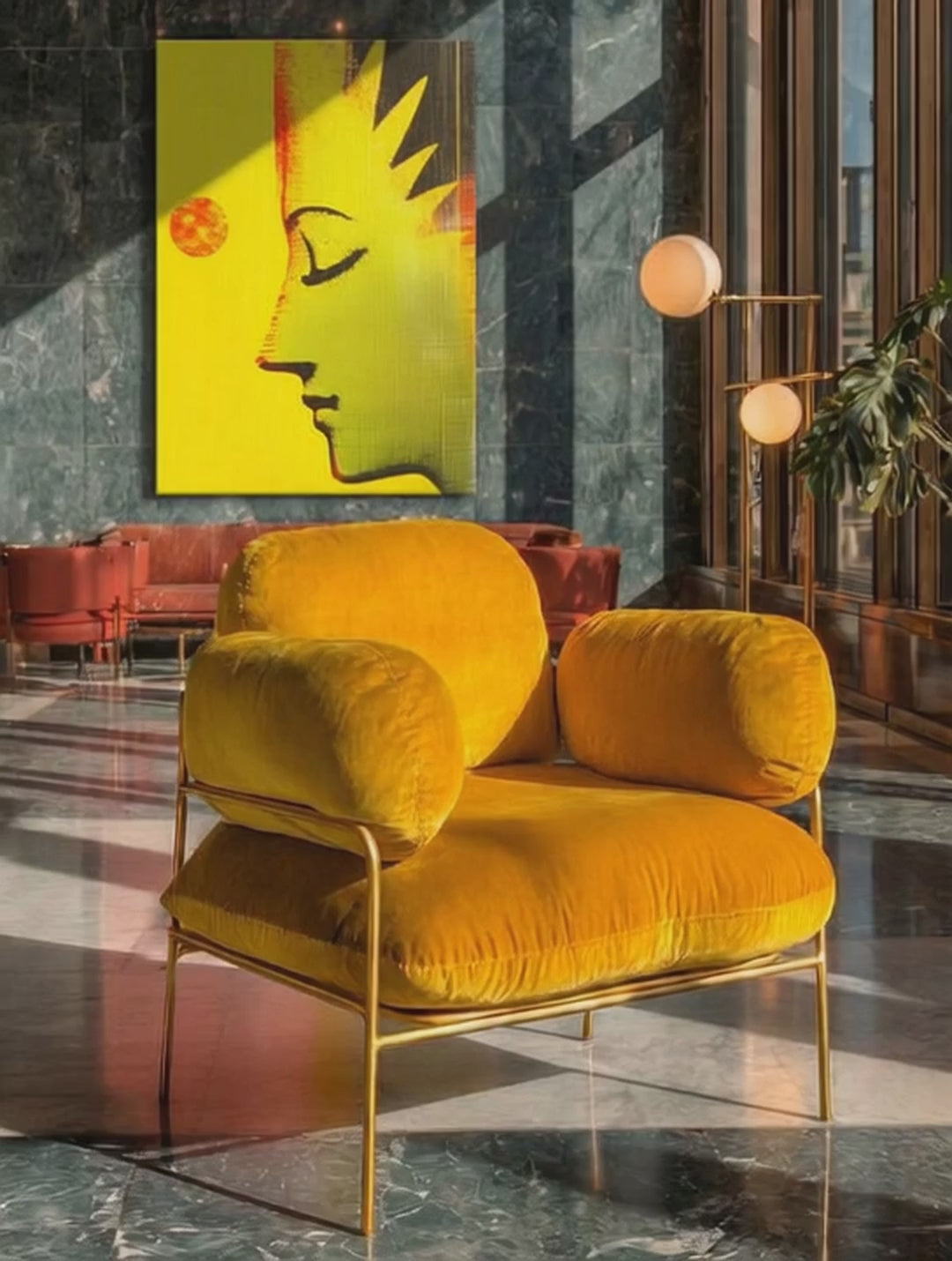 Solar Profile – Surreal Graphic Street Portrait Wall Art 568
