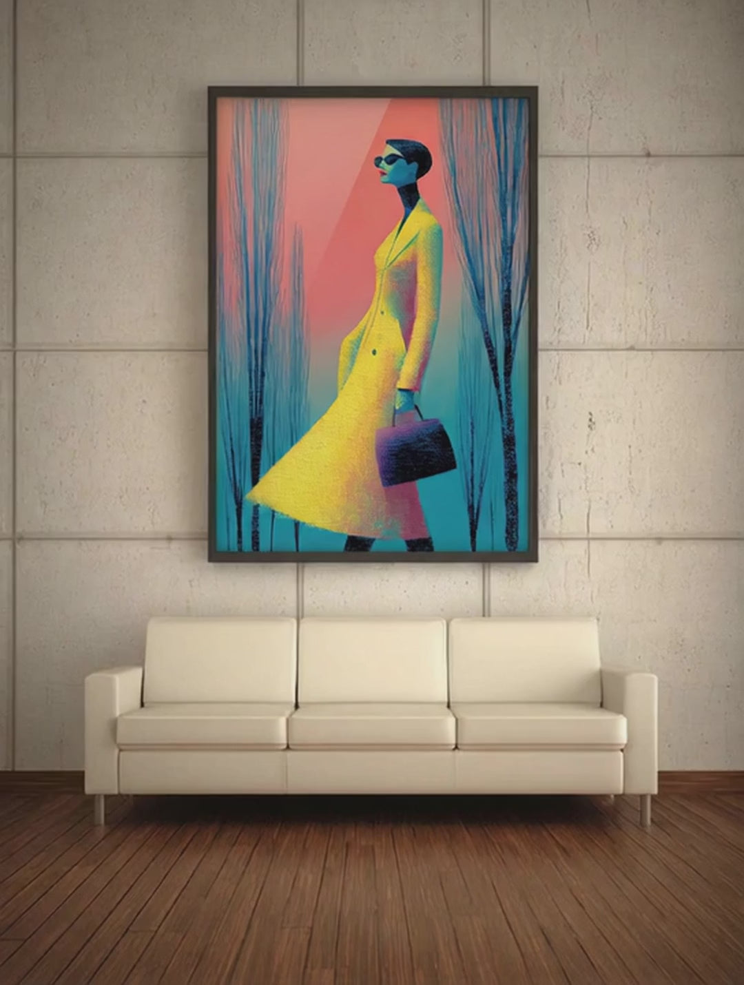 Golden Gaze – Surreal Fashion Portrait Wall Art 557
