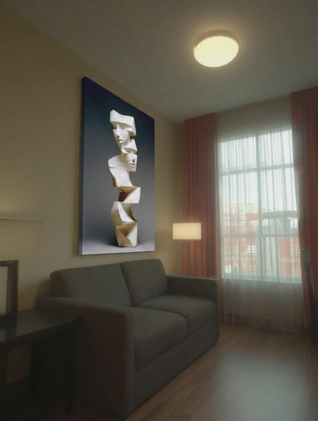 Broken Column – Surreal Minimalist Sculpture Wall Art 423