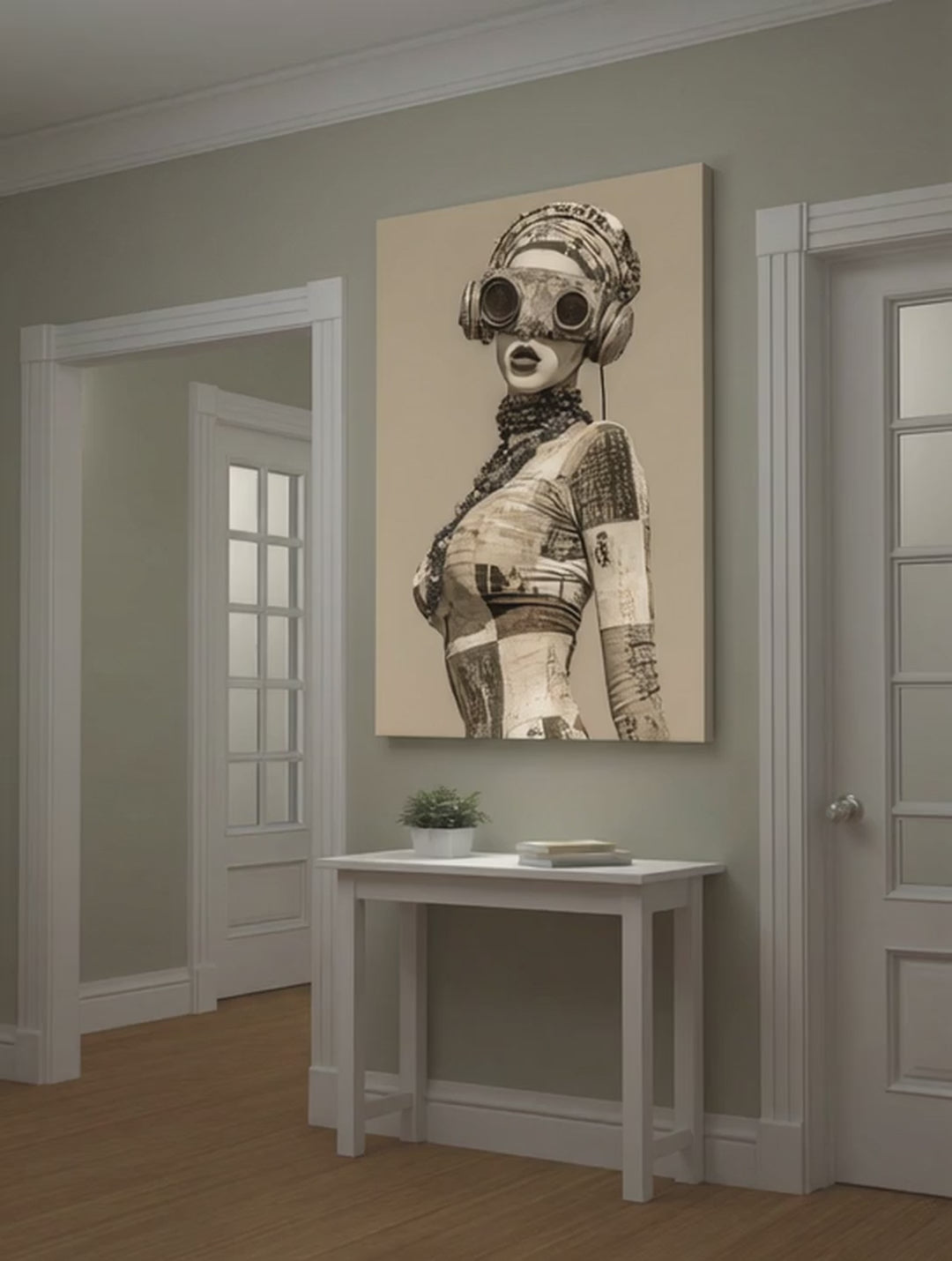 Contemporary Steampunk Portrait – Surreal Steampunk Wall Art 005