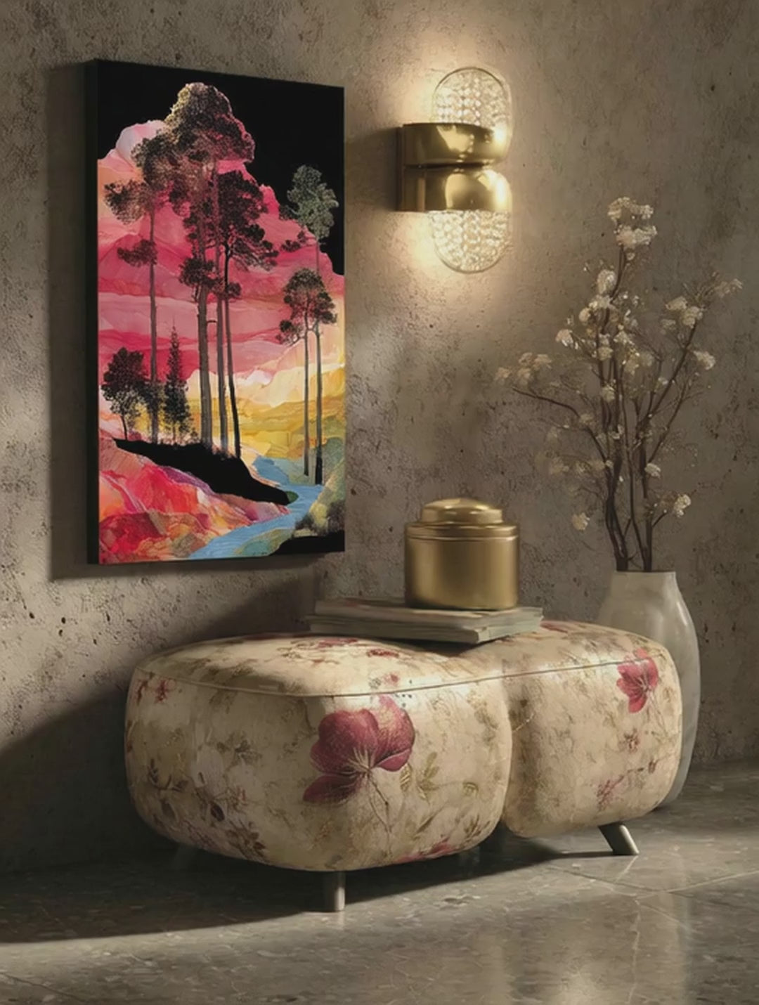 Canyon Pines – Surreal Botanical Landscape Wall Art 445