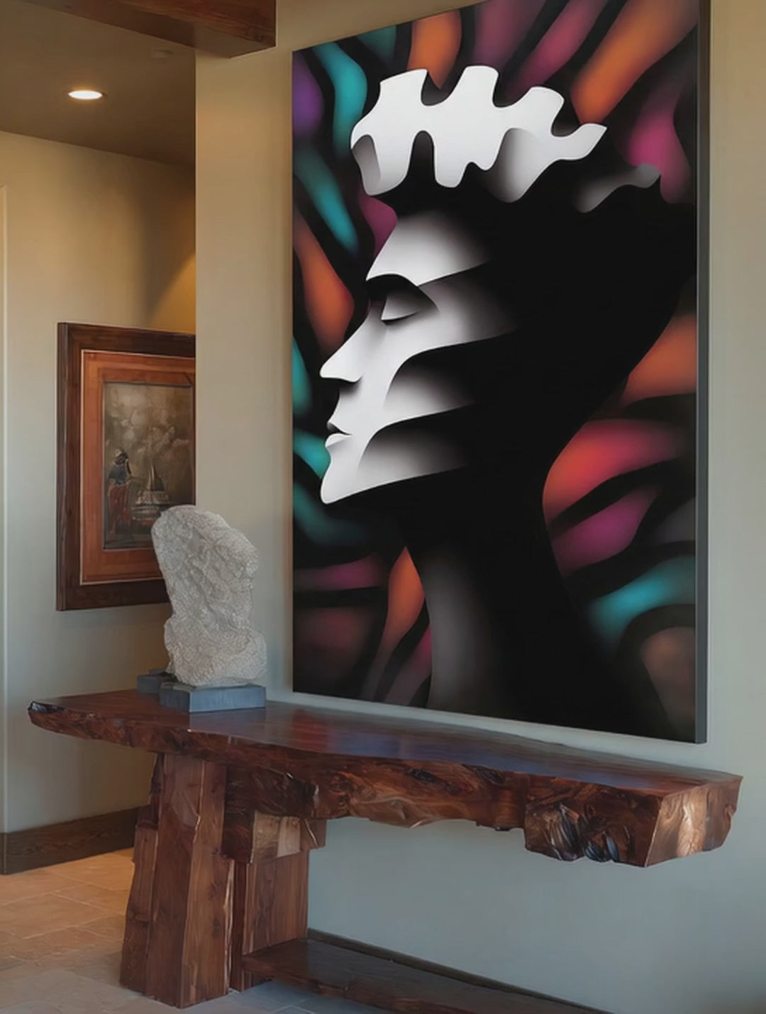 Lumina – Surreal Monochromatic Portrait Wall Art 505