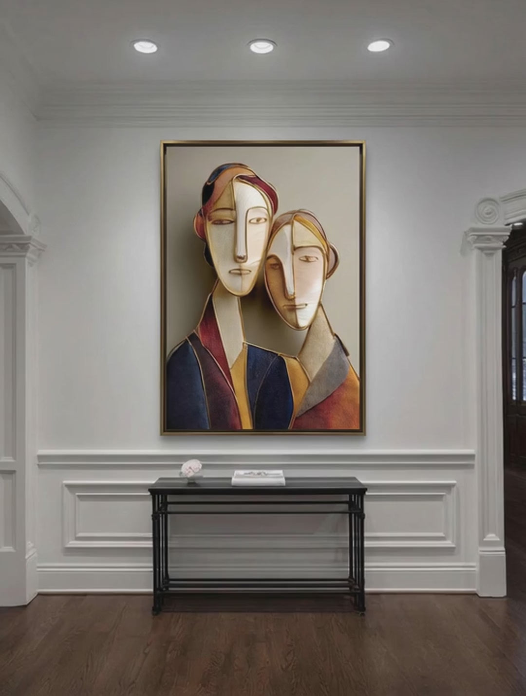 Two Together – Surreal Cloisonne Couple Wall Art 411