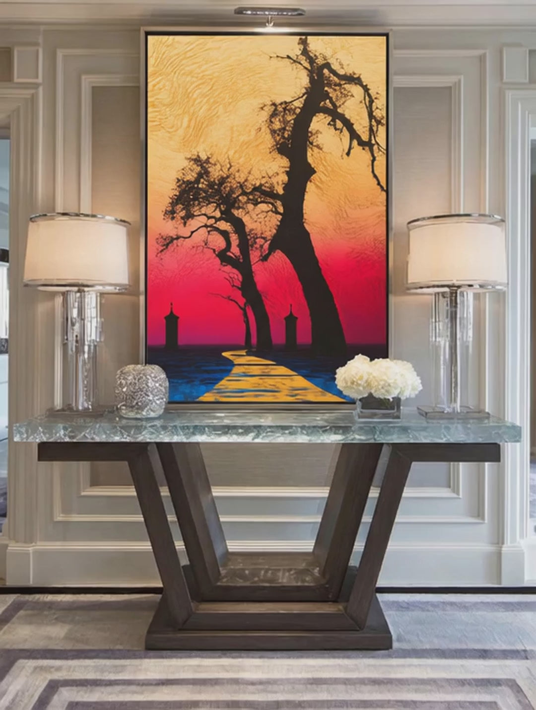 Sunset Passage – Surreal Landscape Journey Wall Art 564