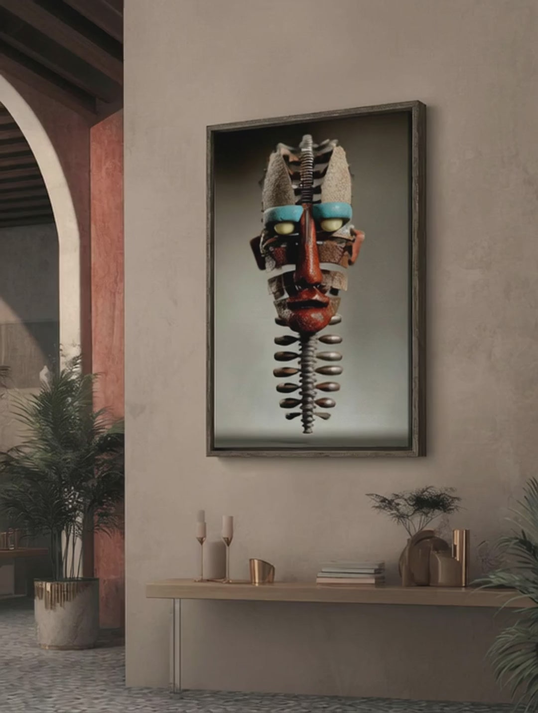 Mechanical Soul – Surreal Industrial Hardware Portrait Wall Art 482