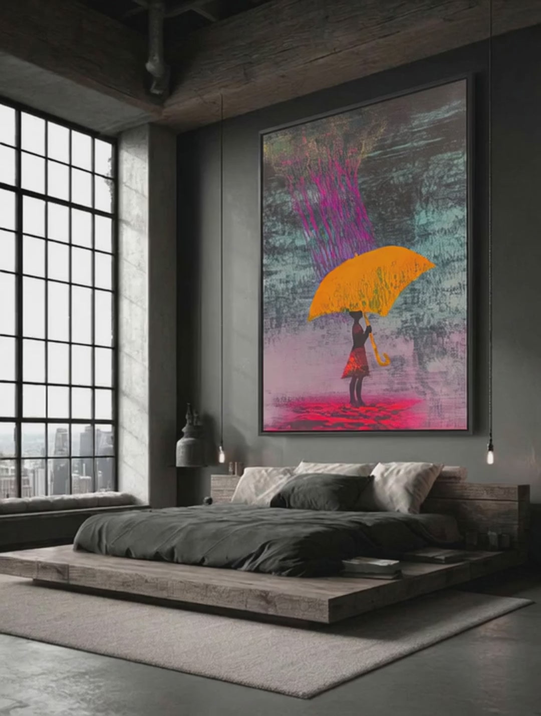 Yellow Shelter – Surreal Pop Art Rain Wall Art 569