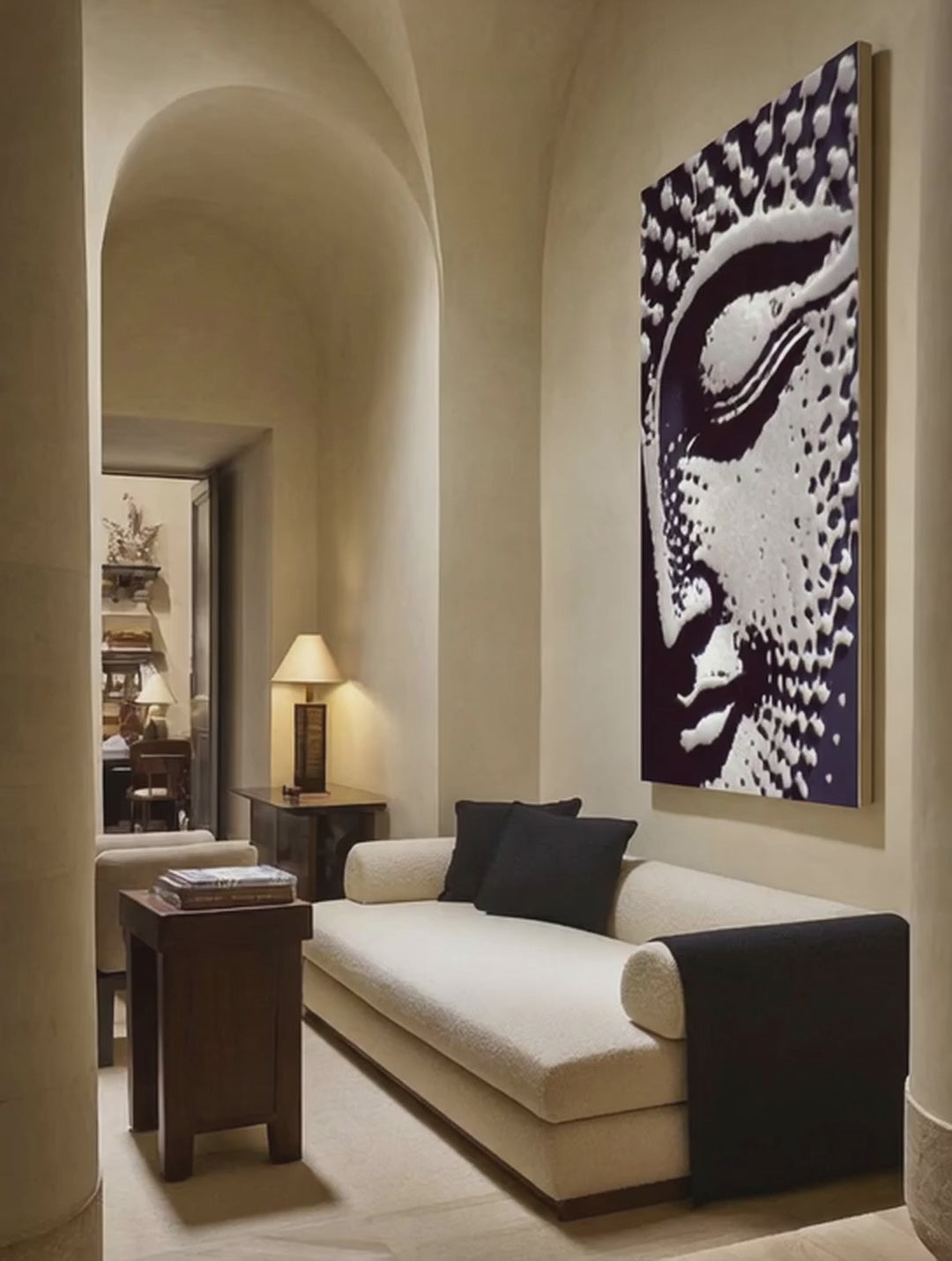 Echoes of Silence – Surreal Stipple Portrait Wall Art 559