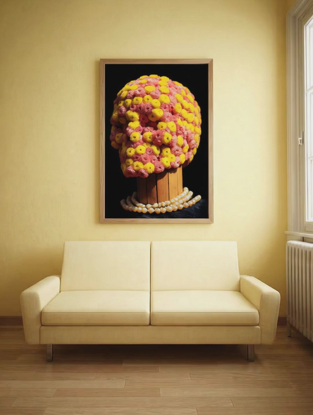 Floral Skull Art – Surreal Gothic Wall Art 079