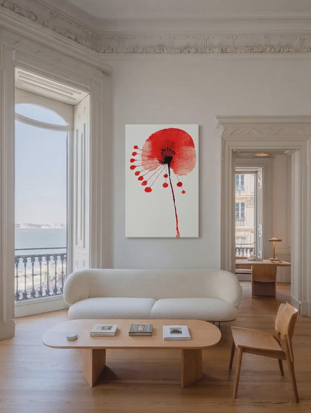 Red Poppy – Surreal Botanical Graphic Wall Art 477