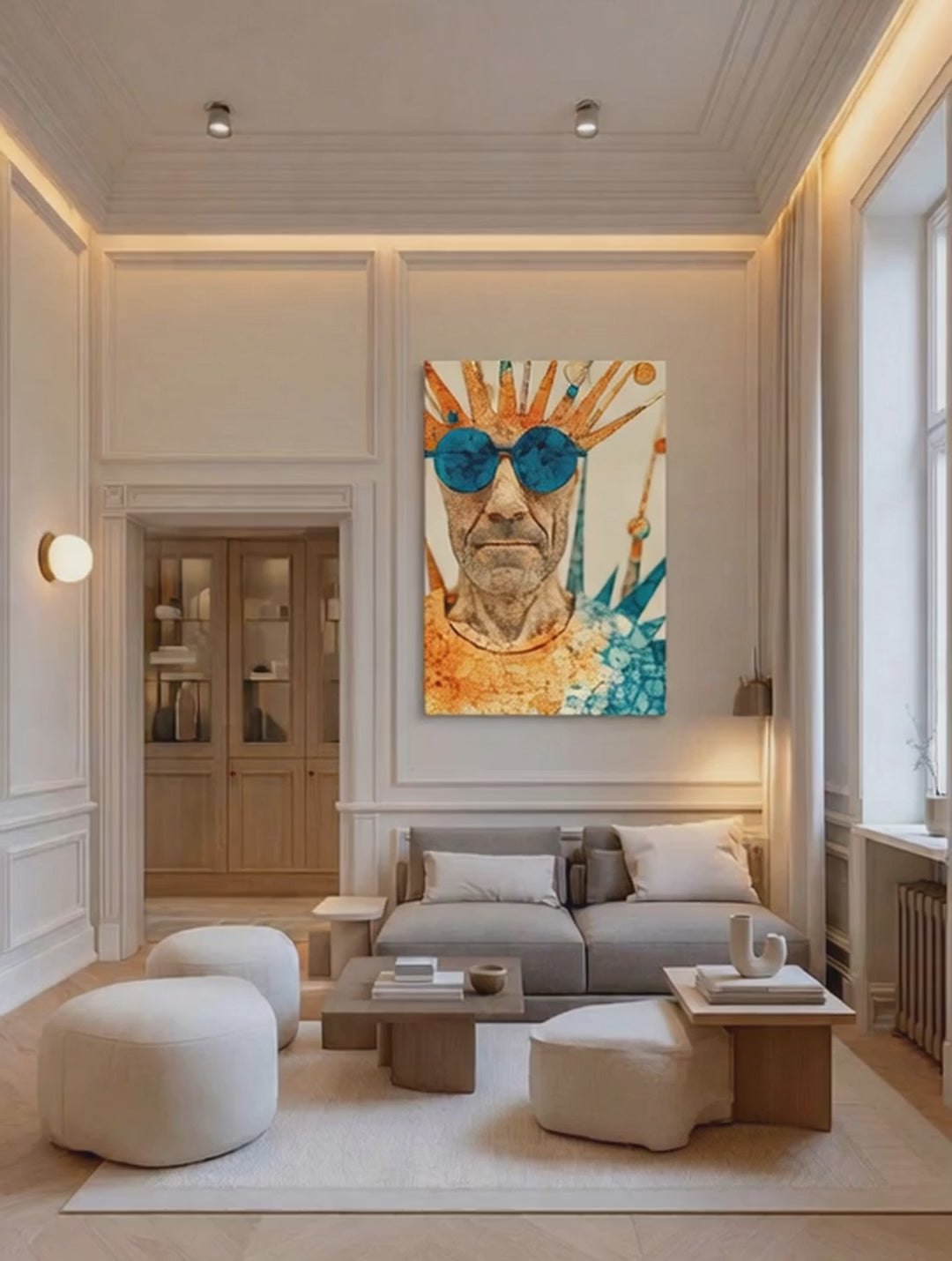 Abstract Sunburst Figure – Surreal Abstract Wall Art 018