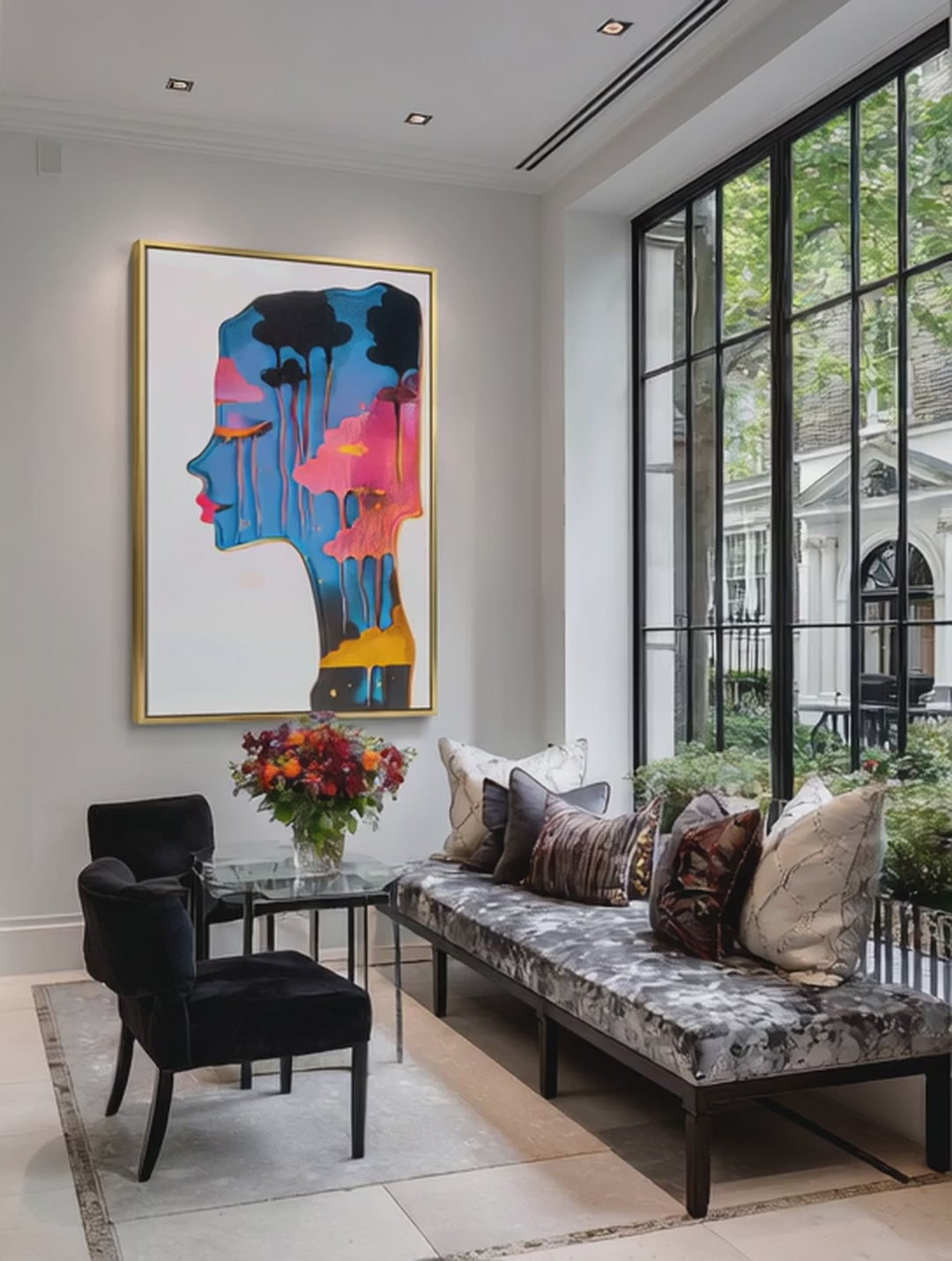 Liquid Skyline – Surreal Vibrant Profile Wall Art 562
