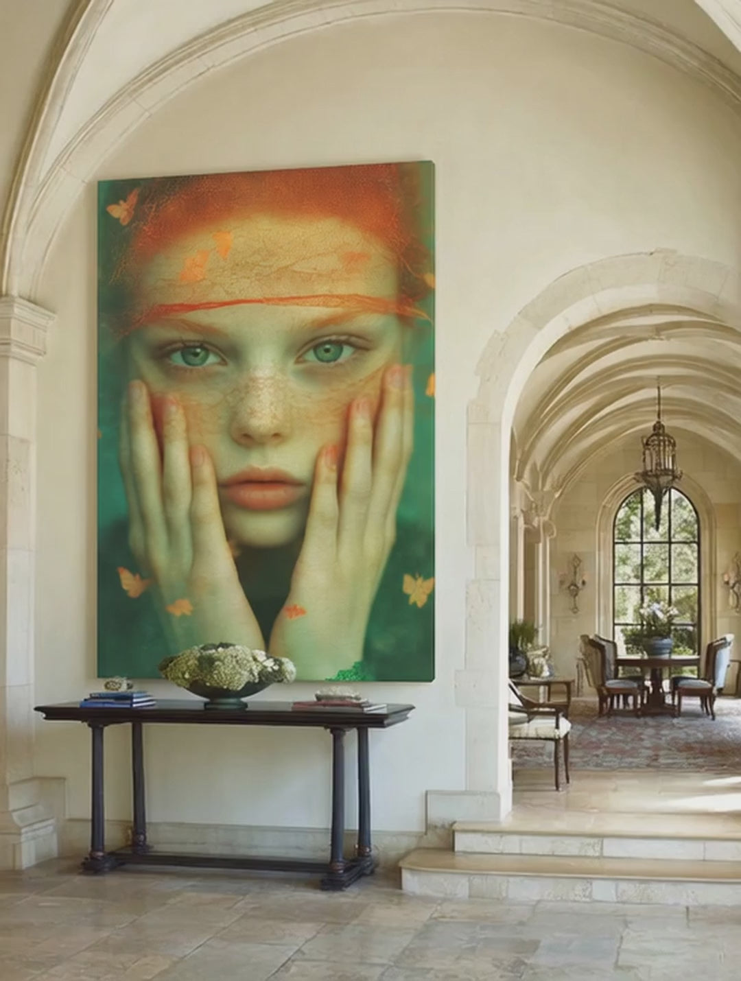 Ethereal Butterfly Portrait – Surreal Nature Wall Art 014