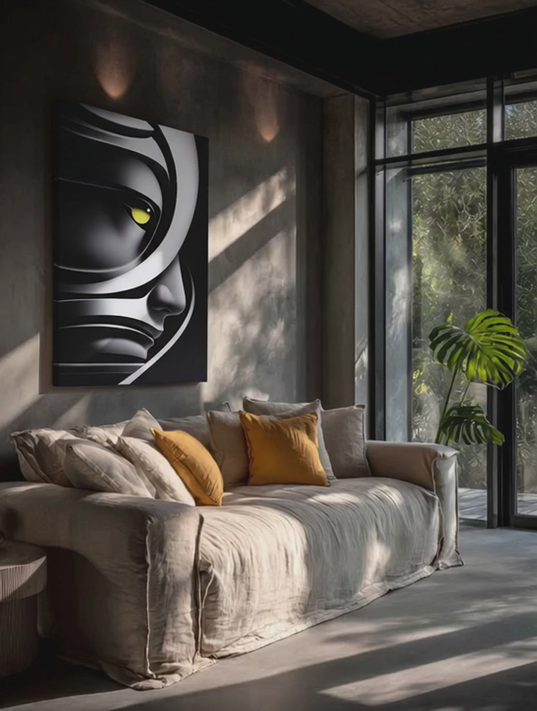 Neon Vigil – Surreal Futuristic Graphic Wall Art 506